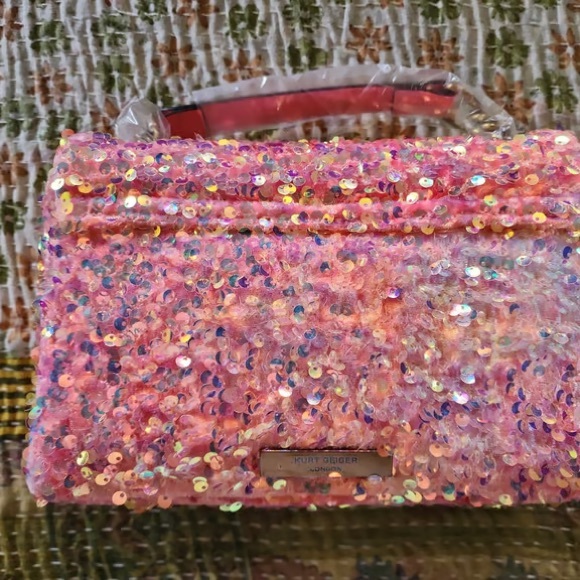 Kurt Geiger Pink Sequin Clutch